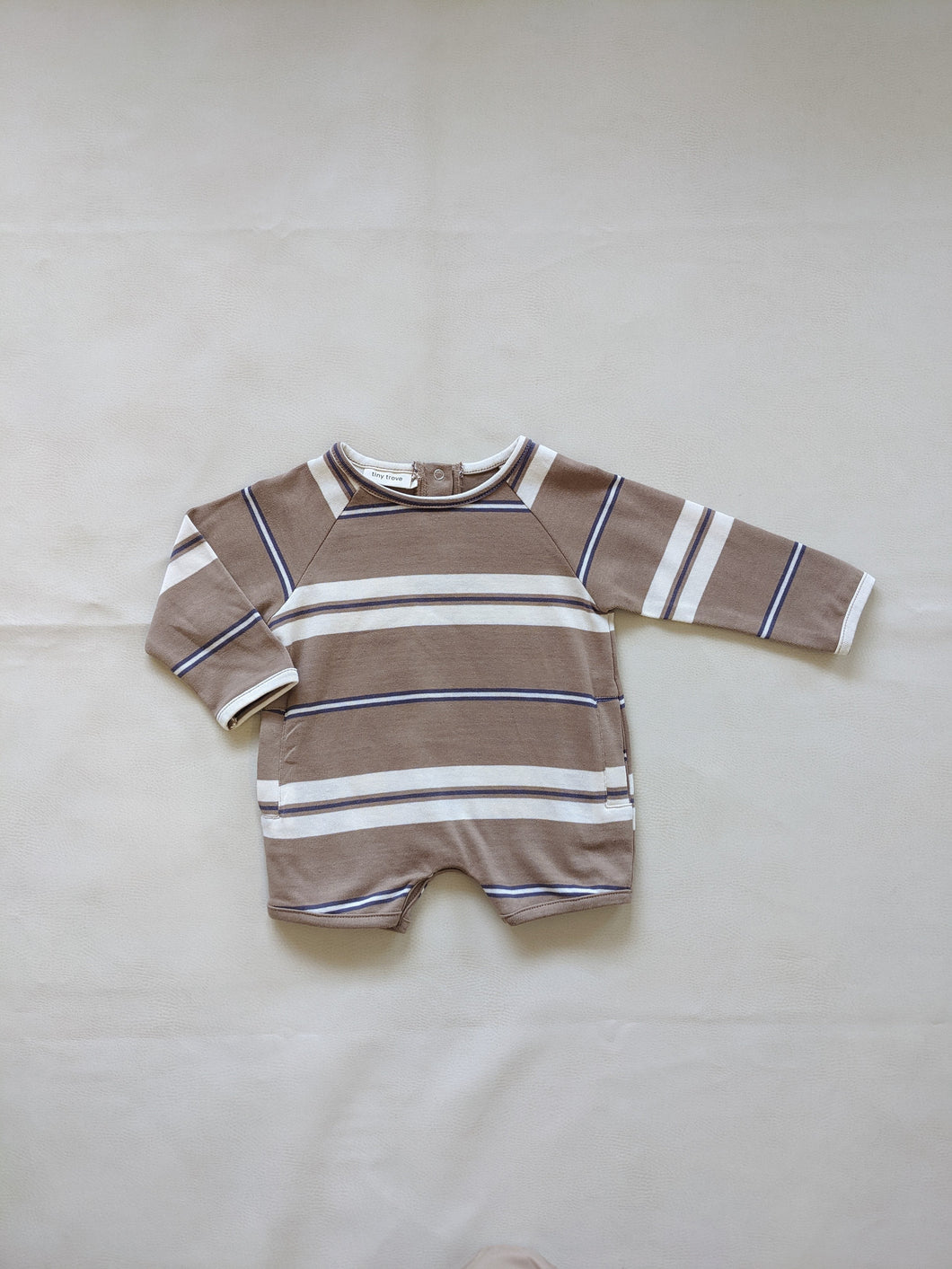 Skye Striped Bodysuit - Latte