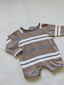 Skye Striped Bodysuit - Latte