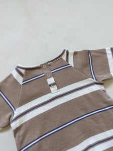 Skye Striped Bodysuit - Latte