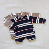 Skye Striped Bodysuit - Navy