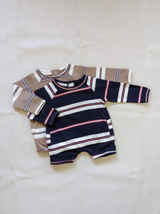 Skye Striped Bodysuit - Navy (Small sizing)