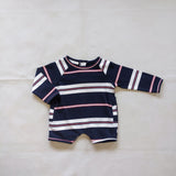 Skye Striped Bodysuit - Navy