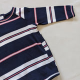 Skye Striped Bodysuit - Navy
