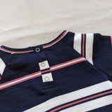 Skye Striped Bodysuit - Navy