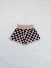 Load image into Gallery viewer, Spencer Checkerboard Knit Shorts - Navy