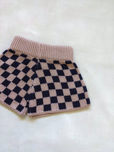Load image into Gallery viewer, Spencer Checkerboard Knit Shorts - Navy