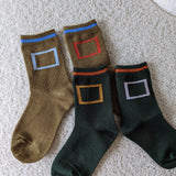 Square Socks - Forest
