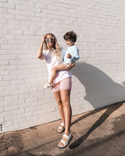 Load image into Gallery viewer, Adult Quincy Checkerboard Knit Shorts - Flamingo/Milk