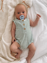 Load image into Gallery viewer, Uma Terry Towel Bodysuit - Fern Stripe
