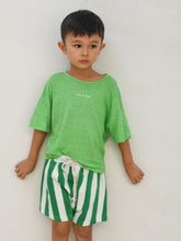 Load image into Gallery viewer, Pippa Terry Towel Striped Shorts - Green