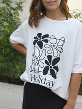 Load image into Gallery viewer, Adult Holiday Relaxed Tee - White/Black