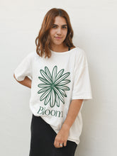 Load image into Gallery viewer, Adult Bloom Relaxed Tee - White/Forest