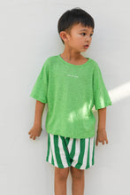 Load image into Gallery viewer, Pippa Terry Towel Striped Shorts - Green