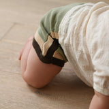Lennon Contrast Knit Shorts - Sage/Cocoa
