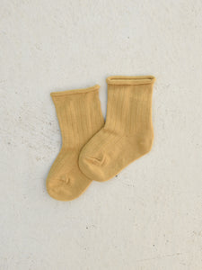 Ribbed Socks - Mustard