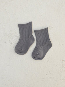 Ribbed Socks - Grey