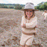 Watson Contrast Knit Shorts - Caramel/Cocoa