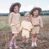 Watson Contrast Knit Set - Yellow/Caramel (ONLINE EXCLUSIVE)