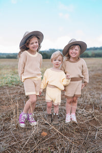 Watson Contrast Knit Set - Yellow/Caramel (ONLINE EXCLUSIVE)