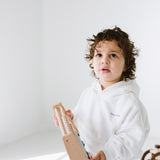 Rumi Logo Hoodie Jumper - Milk (Navy Logo)