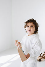 Load image into Gallery viewer, Rumi Logo Hoodie Jumper - Milk (Navy Logo)