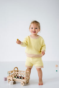 Watson Contrast Knit Set - Yellow/Caramel (ONLINE EXCLUSIVE)