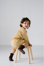 Load image into Gallery viewer, Quincy Checkerboard Knit Set - Dijon/Milk