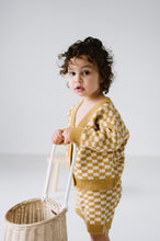 Load image into Gallery viewer, Quincy Checkerboard Knit Set - Dijon/Milk