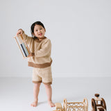 Watson Contrast Knit Shorts - Caramel/Cocoa