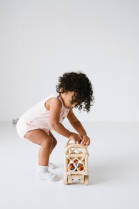 Uma Terry Towel Bodysuit - Pink Stripe