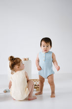 Load image into Gallery viewer, Uma Terry Towel Bodysuit - Azure Blue Stripe