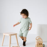 Magnolia Terry Towel Playsuit - Fern Stripe