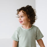 Magnolia Terry Towel Playsuit - Fern Stripe