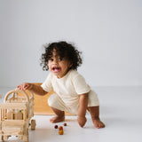 Magnolia Terry Towel Playsuit - Lemon Stripe