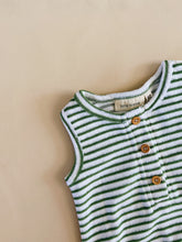Load image into Gallery viewer, Uma Terry Towel Bodysuit - Fern Stripe