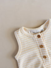 Load image into Gallery viewer, Uma Terry Towel Bodysuit - Lemon Stripe