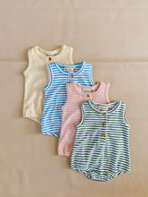Load image into Gallery viewer, Uma Terry Towel Bodysuit - Lemon Stripe