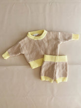Load image into Gallery viewer, Watson Contrast Knit Jumper - Caramel/Yellow