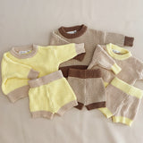 Watson Contrast Knit Set - Yellow/Caramel (ONLINE EXCLUSIVE)