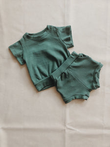 River Mini Ribbed Set - Emerald