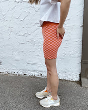Load image into Gallery viewer, Adult Spencer Checkerboard Knit Shorts - Orange