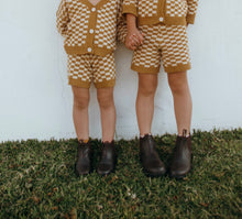 Load image into Gallery viewer, Quincy Checkerboard Knit Set - Dijon/Milk