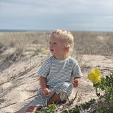 Magnolia Terry Towel Playsuit - Fern Stripe