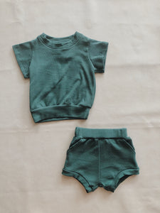 River Mini Ribbed Set - Emerald