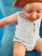 Load image into Gallery viewer, Uma Terry Towel Bodysuit - Fern Stripe