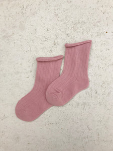 Ribbed Socks - Rose