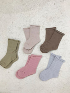 Ribbed Socks - Sky Blue